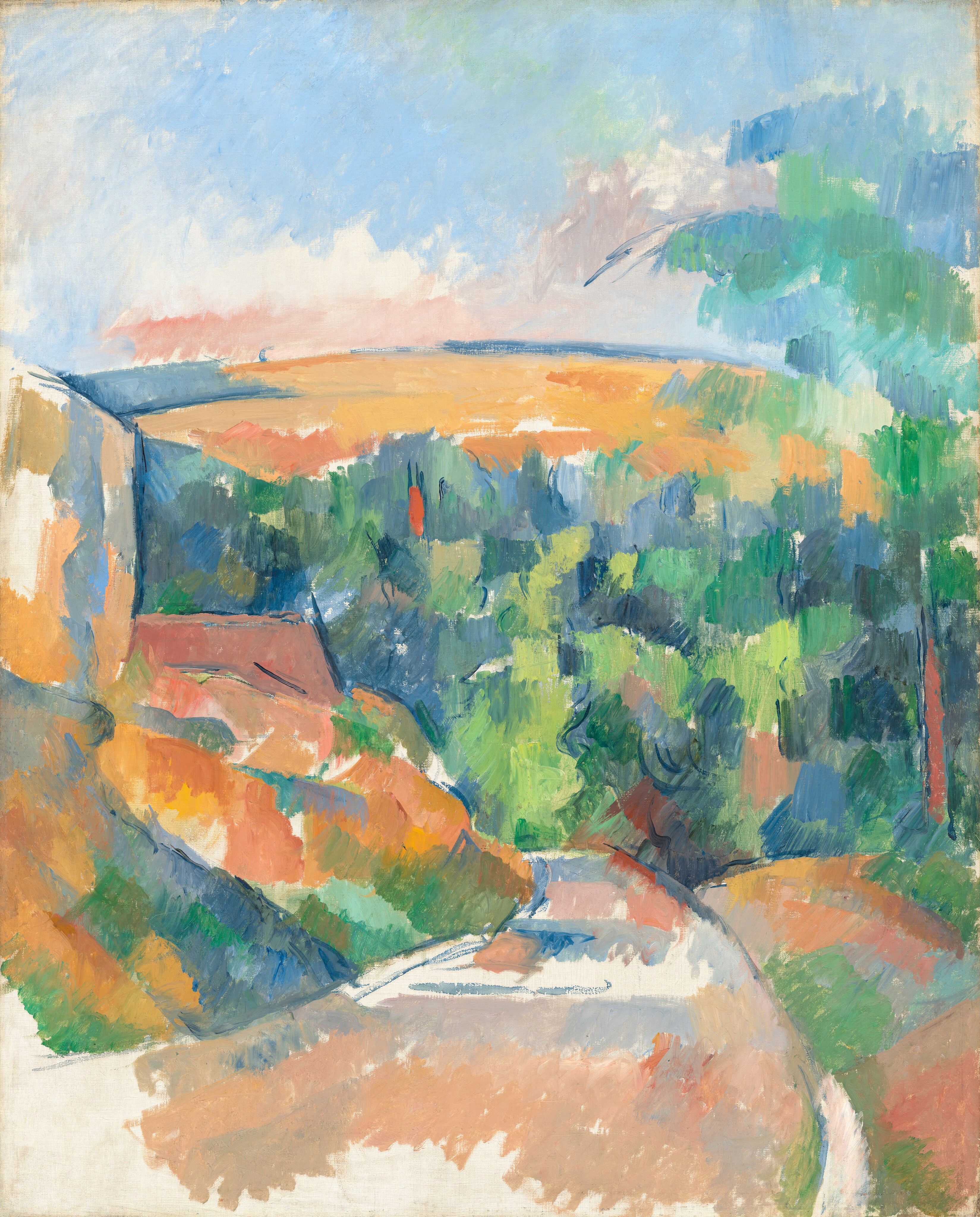 The Bend in the Road by Paul Cezanne, art puzzle from the Post-Impressionism collection